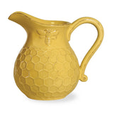 Boston International jarra cerámica con panales embossados y abeja, ideal como centro de mesa decorativo.