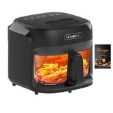 BOSWELL Freidora de aire con vidrio 7.5qt para supervisión visual y resultados consistentes.