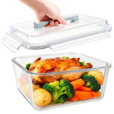 BPFY contenedor vidrio 6.5 L con tapa hermética para almacenamiento seguro.