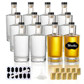 Botellas BPFY pack12 de vidrio para licor de 3 oz, listas para viajar.