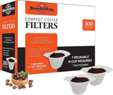 Filtro Brew Addicts 300 desechable en blanco para un café más limpio.