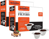 Filtro Brew Addicts 600 compacto blanco, filtración eficiente para café sin sedimentos.