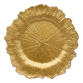 Brightalk placa cargador con motivo arrecife dorado, ideal para proteger la mesa durante la cena.