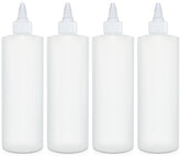 BRIGHTFROM botella para condimentos 16 oz con tapa giratoria, rellenable y sin fugas.