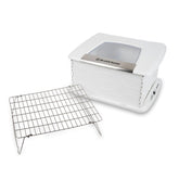 Proofer Brod Taylor plegable abierto para pruebas de masa y pan artesanal.