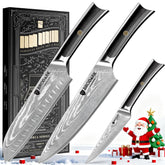BRODARK cuchillo chef damasco hoja afilada para cortes precisos