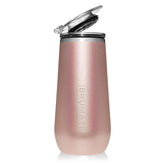 BrüMate copa de champán 12oz con tapa plegable mantiene la carbonatación y la frescura