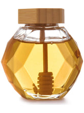 Bruntmor tarro miel de vidrio con espiral dipero para dosificar miel con facilidad.