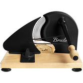 Brvclon cortador pan manual con guia de metal para cortes precisos.