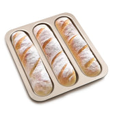 Molde BSDLZCH baguette de acero con tres cavidades para desmolde uniforme.