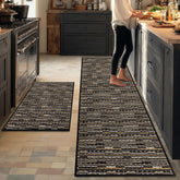 Alfombra BSICPRO conjunto cocina 2 piezas, vista frontal, ideal para áreas de pie extendidas.
