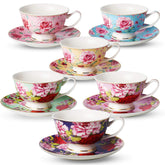 BTaT tazas de té con diseño floral 8 oz para infusiones aromáticas
