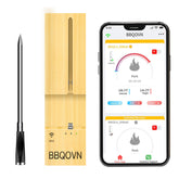 BtcLink termómetro carne en primer plano con conexión inalámbrica, ideal para asados precisos
