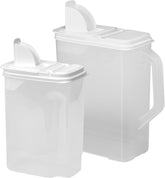Buddeez dispensador de semillas para aves, 8qt y 3.5qt, mantiene frescura.