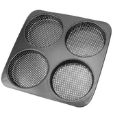 Molde BuleVina para hamburguesa de 5 pulgadas con cuatro cavidades para bollos uniformes.