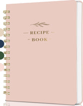 Buluer libro de recetas rosado con tapa dura, perfecto para conservar tus recetas favoritas