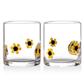 Vasos Burns Glass girasoles estilo antiguo, set de 2, para servir whisky con elegancia