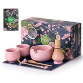 Conjunto Buucup de matcha: cuenco con flores de cerezo, ideal para rituales diarios