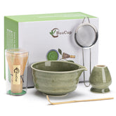 Buucup Set de Matcha: cuenco chawan glaseado para una experiencia de matcha limpia y elegante.