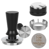 Compactador BUWILRQ para espresso 53mm, mejora la consistencia del prensado.