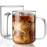 Vaso BWODYAY de vidrio cristal 20 oz para café, ideal para realzar el arte de la bebida