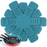 BYKITCHEN protectores de sarten con estrella para 12 pulgadas protegen superficies al apilar