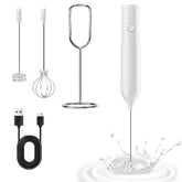 BZPP batidora de leche manual con base para guardado cómodo y uso rápido.