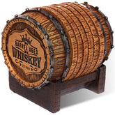 Cabin Obsession posavasos-barril-whisky protege muebles al colocar bebidas.