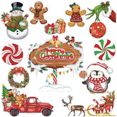 Imanes navideños Cacukap, conjunto de 12 para decorar la nevera con colores festivos.