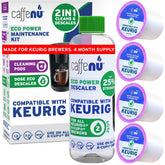 Caffenu Keurig descalcificador: botella para eliminar sarro y mantener rendimiento.
