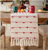 Caflife camino de mesa navidad rojo 72 pulgadas; centro festivo para comedor.