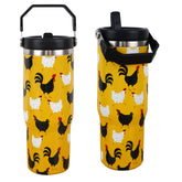 Cahduenx tumbler 30oz con asa, ideal para llevar bebidas durante el día.
