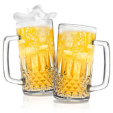 Cambareign jarras de cerveza cristal 20 onzas con asa para enfriar rápidamente