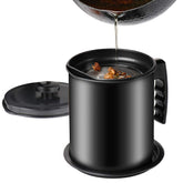 Cambom contenedor de grasa para tocino con tapa, almacenamiento limpio de aceite.