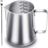 Jarra CAMKYDE para leche de 20 onzas, ideal para espumar leche en casa.