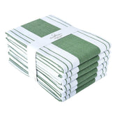 Candy Cottons rayas toallas cocina frente verde, diseño refrescante y absorbente.