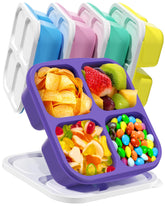 Canfanni Bento con 4 secciones, ideal para separar comidas en la mochila.
