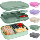 Caperci Bento apilable de 4 compartimentos para comidas balanceadas en cualquier lugar.
