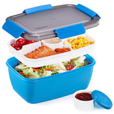 Caperci contenedor de ensalada 68oz con diseño amplio para porciones generosas.