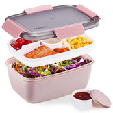 Caperci envase-ensalada-grande: recipiente amplio para llevar ensaladas frescas a la oficina.