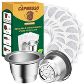 CAPMESSO cápsulas reutilizables para Nespresso Originalline con crema rica