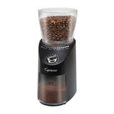 Capresso Infinity Plus, muelas cónicas negras, molienda precisa para espresso y filtros en casa.