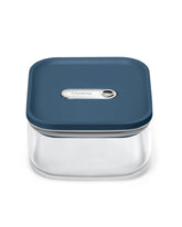 Caraway contenedor vidrio 1qt con tapa hermética navy para frescura