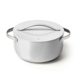 Caraway olla cerámica 6.5qt con tapa de vidrio, facilita el control visual de la cocción.