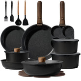 CAROTE juego de ollas 25 piezas con manija desmontable para cocinar y almacenar con estilo