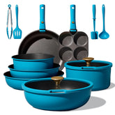 CAROTE conjunto de ollas y sartenes con mango desmontable para almacenamiento compacto