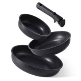 CAROTE sarten antiadherente de 8 pulgadas con mango desmontable para cocina ordenada