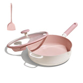 CAROTE sartén profunda antiadherente con tapa para cocinar de forma más saludable.