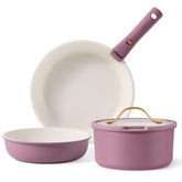 Conjunto CAROTE de 5 ollas y sartenes con mango desmontable para cocinar y servir