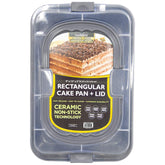 Casaware bandeja rectangular 9x13 con tapa para hornear y almacenar.